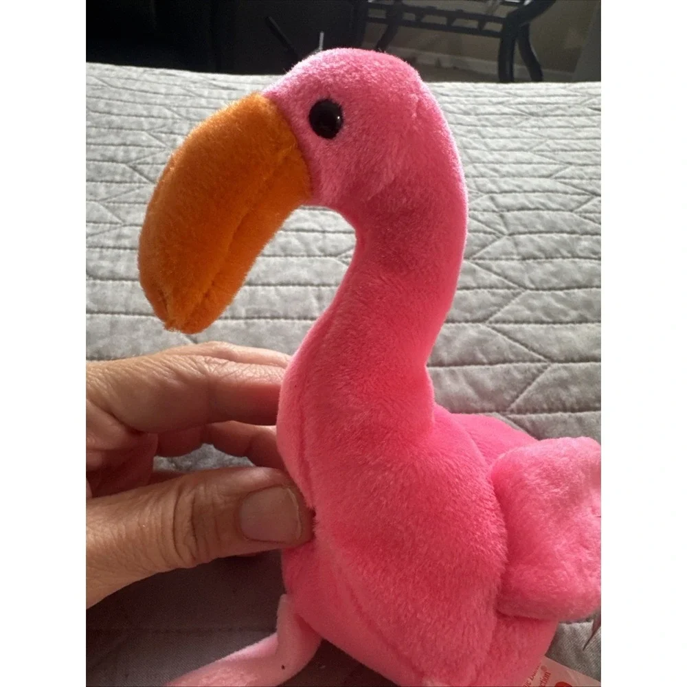 TY Beanie Babies Pinky‎ Pink Flamingo 1996 *RARE ERRORS* Retired #4072